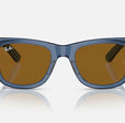 MEGA WAYFARER UNISEX Transparent Blu / Brown Bio-Based |  Dial