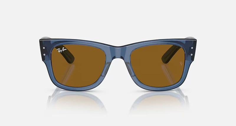 MEGA WAYFARER UNISEX Transparent Blu / Brown Bio-Based |  Dial