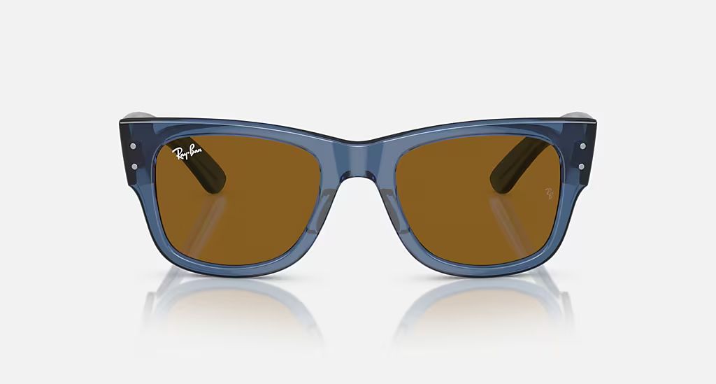 MEGA WAYFARER UNISEX Transparent Blu / Brown Bio-Based |  Dial