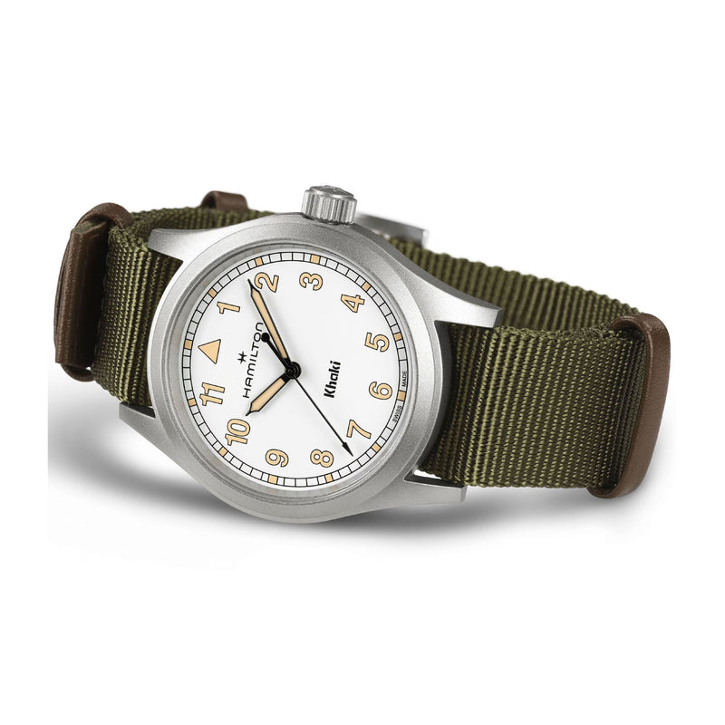 Khaki Field White / Textile | White Dial