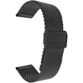 MCX13 | Black 24mm Mens Stainless Steel Thick Mesh Band, Adjustable Length Metal Watch Strap 24mm / Black |  Dial
