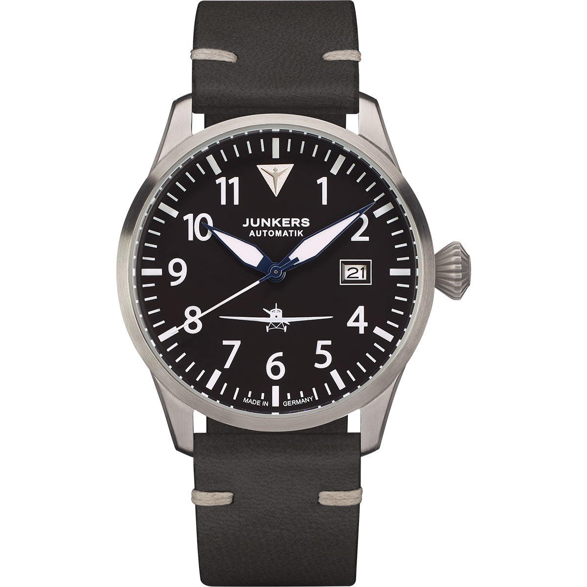 Flieger Leather / Black Black Dial