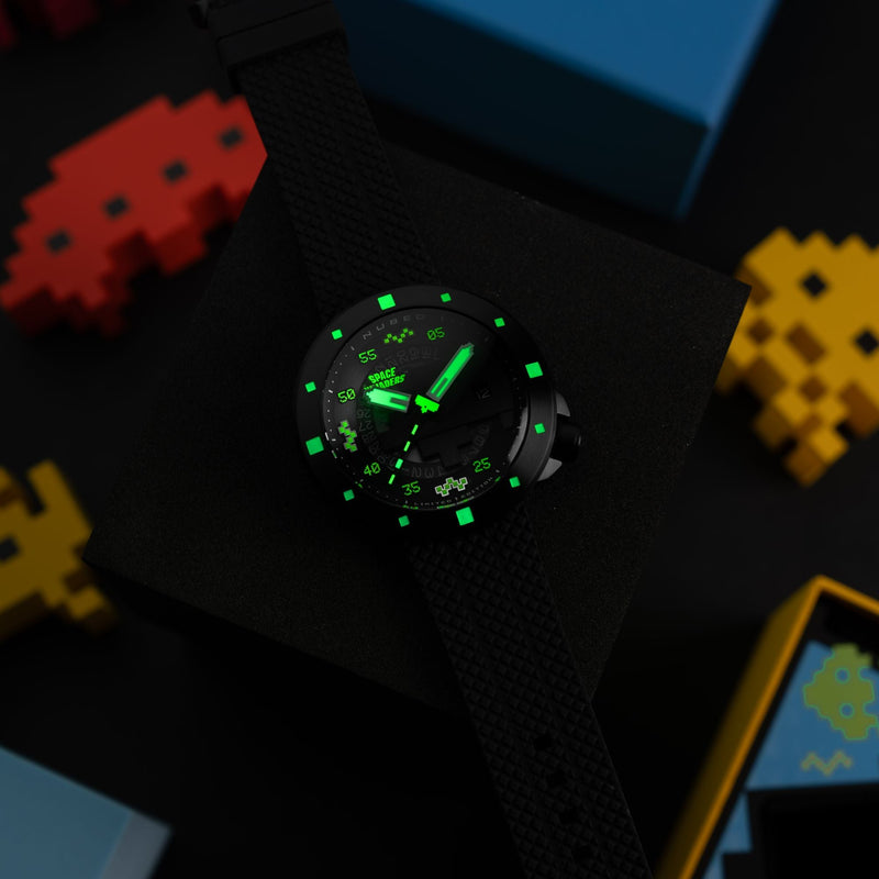 Cassini Automatic Space Invaders Limited Edition Black & Yellow / Black | Black Dial