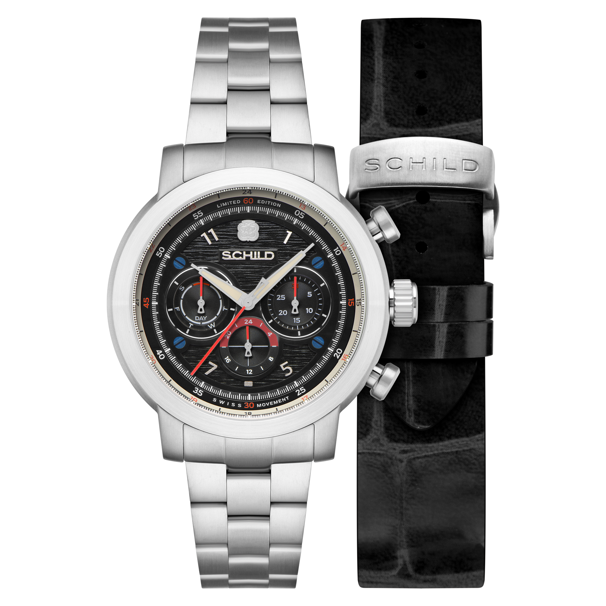 HEINRICH SWISS MULTIFUNCTION LIMITED EDITION LIMITED EDITION BLACK / STAINLESS STEEL | Black Dial