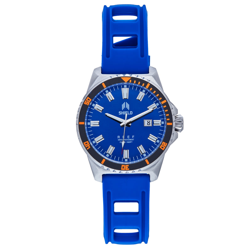 Reef Strap Watch w/Date Blue | Blue Dial