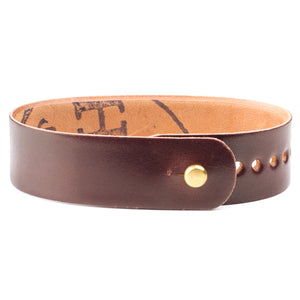 22mm Button stud watch band (cordovan) Color 8 (Deep Burgundy) |  Dial