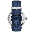 Dual Time Automatic Majestic 47mm Skeleton Blue/Leather | Blue Dial