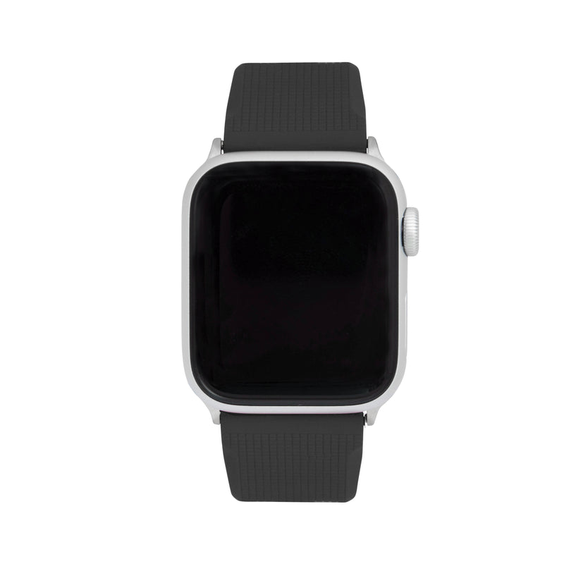 Silicone Adjustable Deployment Band  for Apple Watch Ultra & Series 8/7/6/5/4/3/2/1/SE Black (42mm | 44mm | 45mm | 49mm) |  Dial