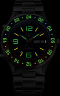 Roadmaster Marine GMT (Blue / Titanium) | Black Dial