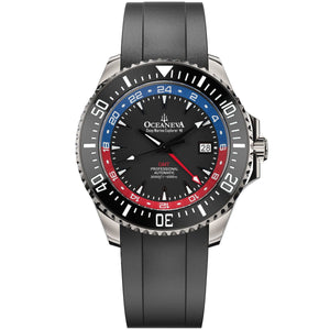 Deep Marine Explorer VI 6000M - GMT True Dive Blue/RedGMT Black Dial