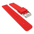 SIL.100 | Quick Release Slim Soft Rubber Silicone Watch Band - 22mm, Red 22mm / Red |  Dial