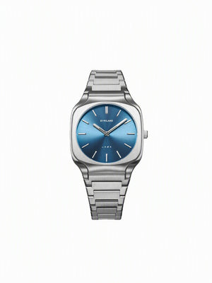 Square Blue dial / Silver Stainless Steel Bracelet Blue Dial
