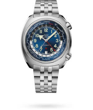 Airman SST GMT 43mm / Blue / Silver Blue Dial