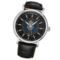 Symphony 899 Silver case/Leather strap/ Brass Dial | Black Dial