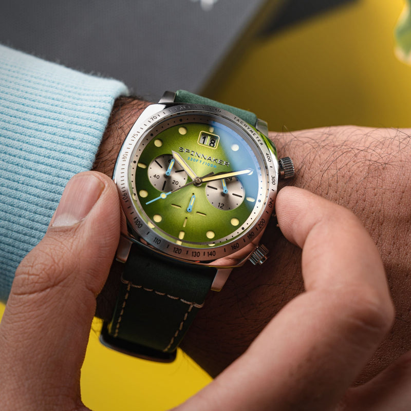 Hull Chronograph Green / Leather | Green Dial