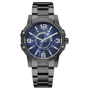Constructed Blue Dial / Black Stainless Steel Bracelet Blue Dial