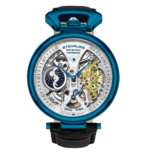 Emperors Grand DT Automatic 46mm Skeleton Blue