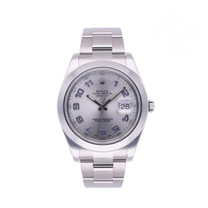 Pre-Owned Rolex Oystersteel Datejust II Rhodium Dial -116300