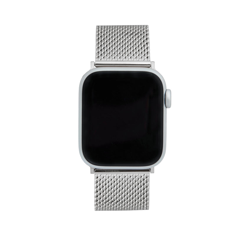 Mesh Band for Apple Watch Series 9/8/7/6/5/4/3/2/1/SE Silver (42mm | 44mm | 45mm | 49mm) |  Dial