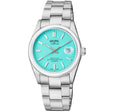West Village Sellita SW200 Swiss Automatic Watch Silver/Tiffany Blue,Silver band