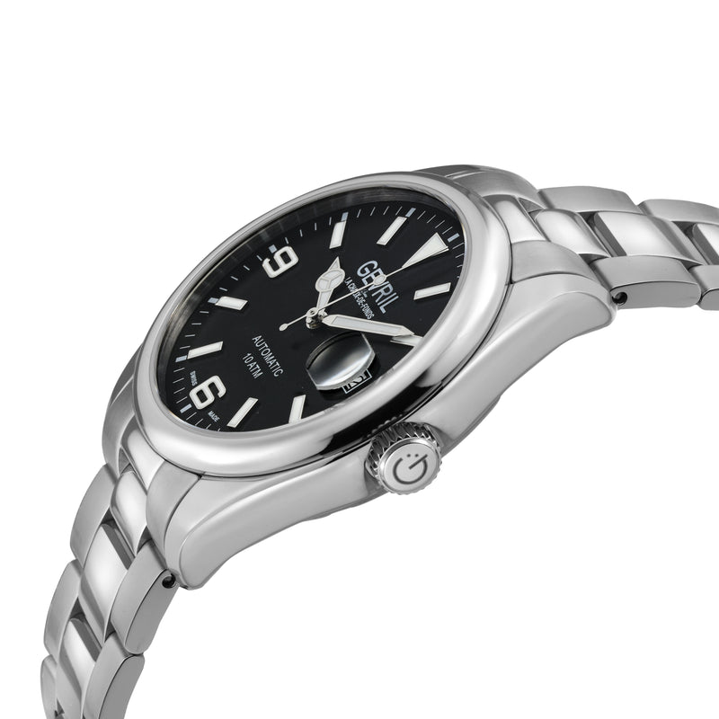 West Village Automatic Gevril Men's Automatic West Village Black Dial Stainless Steel Bracelet | Black Dial