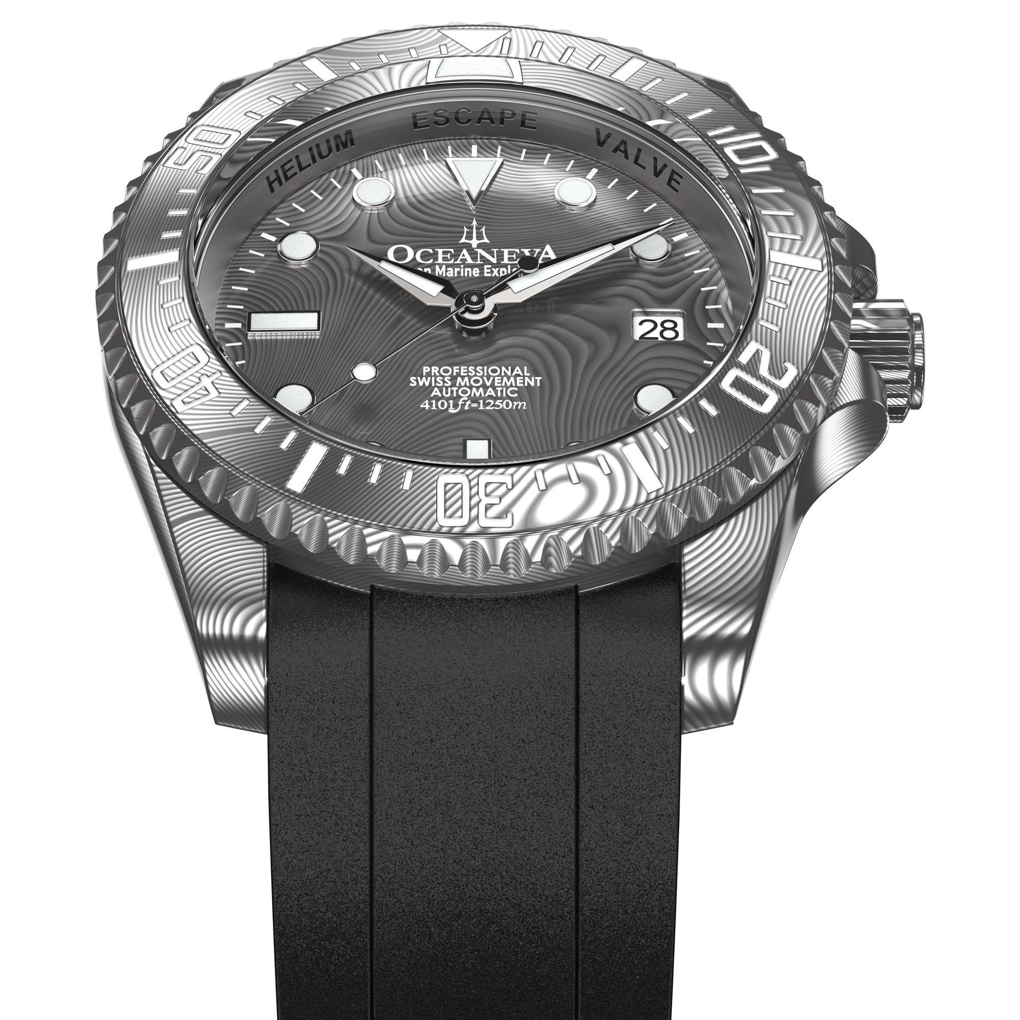 Damascus Deep Marine Explorer II Watch Grey Bezel | Dark Grey Dial