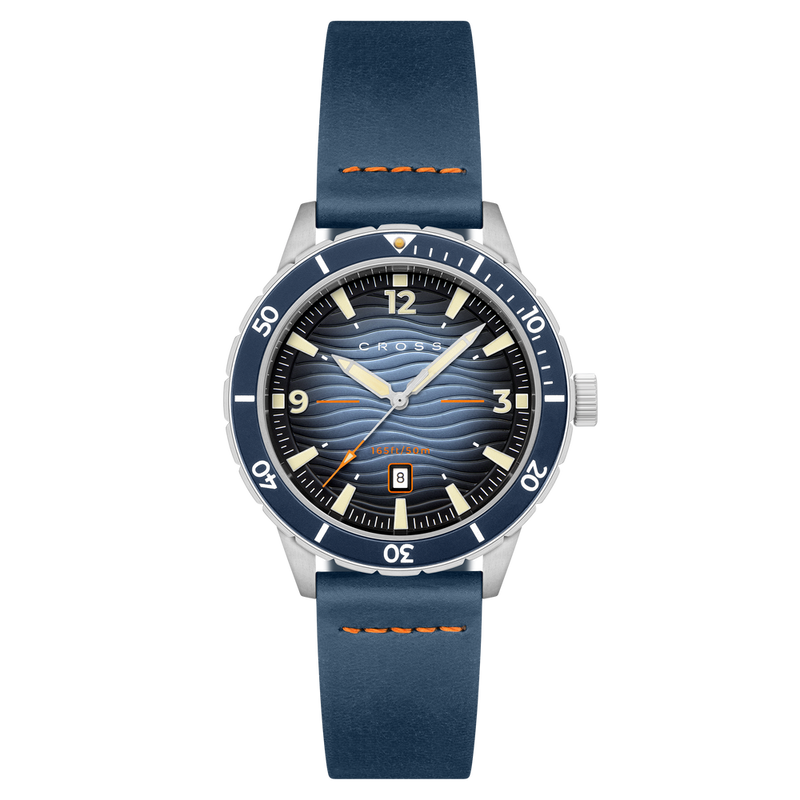 Cross Baskerville Quartz Blue / Blue Leather | Blue Dial