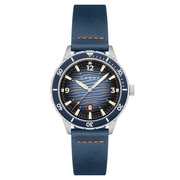 Cross Baskerville Quartz Blue / Blue Leather | Blue Dial