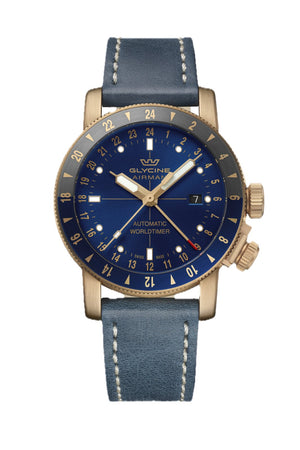 Airman Contemporary Bronze GMT 44mm / Blue / Blue Blue Dial