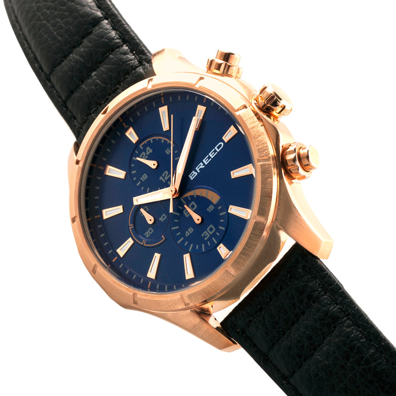Lacroix Rose Gold/Black | Blue Dial