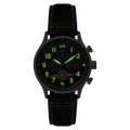Classic Chronograph Black / Black Leather | Black Dial