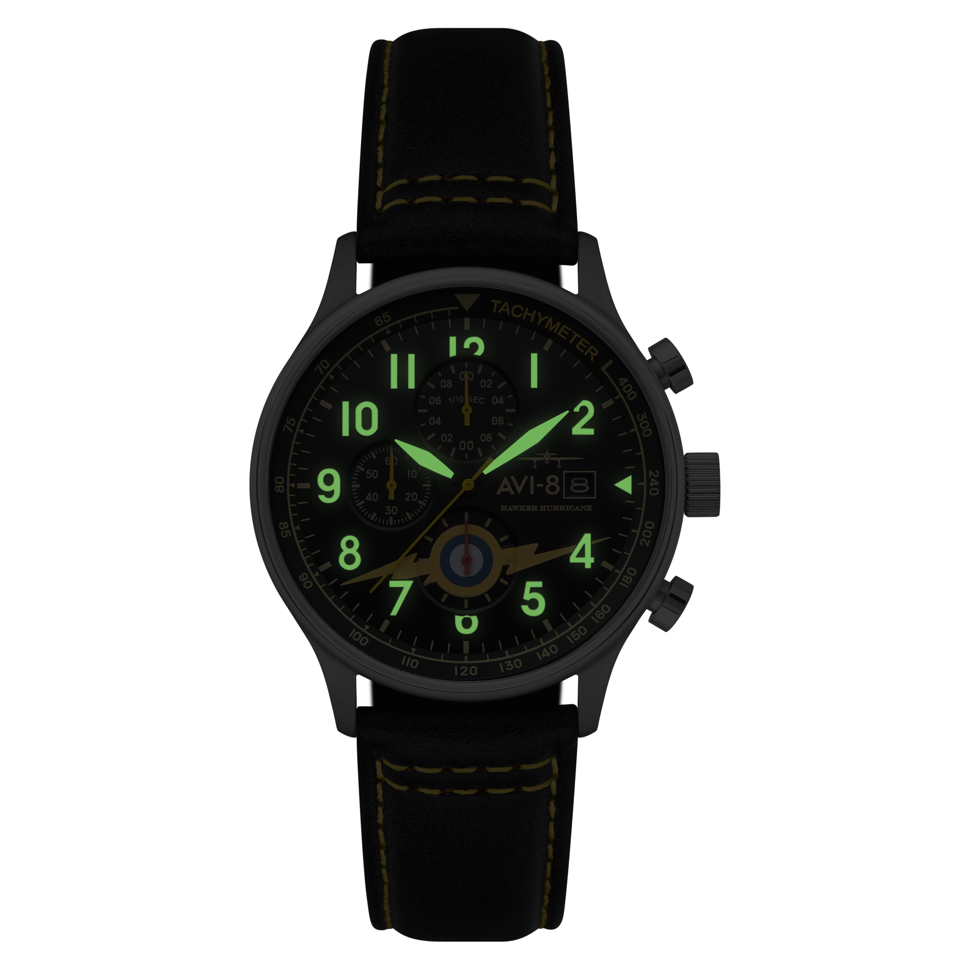 Classic Chronograph Black / Black Leather | Black Dial