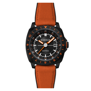 Overdrive Automatic Black / Orange Canvas Black Dial