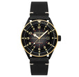 Cahill Automatic Black / Black Leather | Black Dial