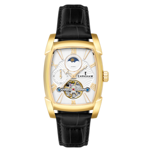 Heritage Kensington Multifunction Automatic White / Black Leather | White Dial
