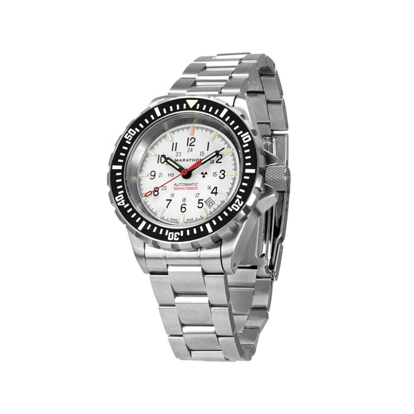 Dive Auto Government Search and Rescue (GSAR) White NGM/Steel Bracelet Arctic White Dial