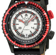 Contasecondi GV2 Contasecondi Men's Silver/Red Dial Black Calfskin Leather Watch | Silver Dial