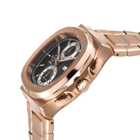 Potente - Chronograph Swiss Automatic Chronograph, IPRG Case, Black Dial, IPRG Bracelet | Black Dial