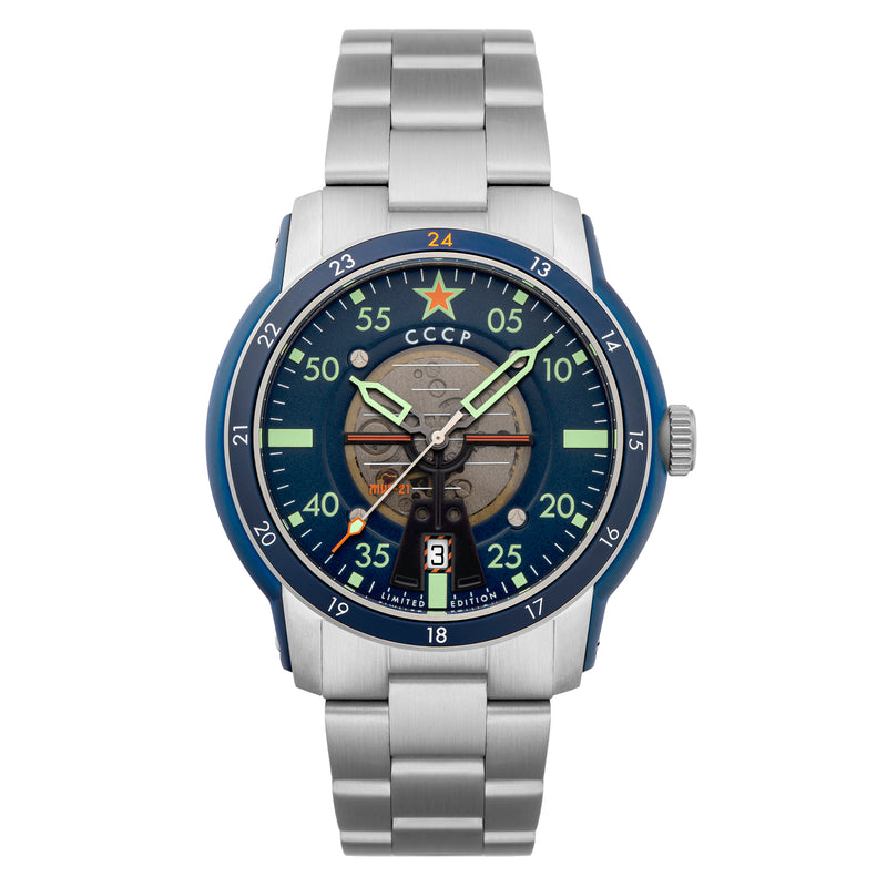MIG-21 BLUE / STAINLESS STEEL | Blue Dial