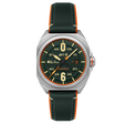 Bell X-1 Machbuster Automatic Green / Green Hybrid leather and rubber strap | Green Dial