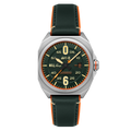 Bell X-1 Machbuster Automatic Green / Green Hybrid leather and rubber strap | Green Dial