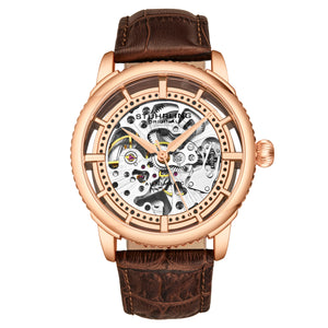 Legacy Automatic Skeleton Watch Brown/Leather | Salmon Dial
