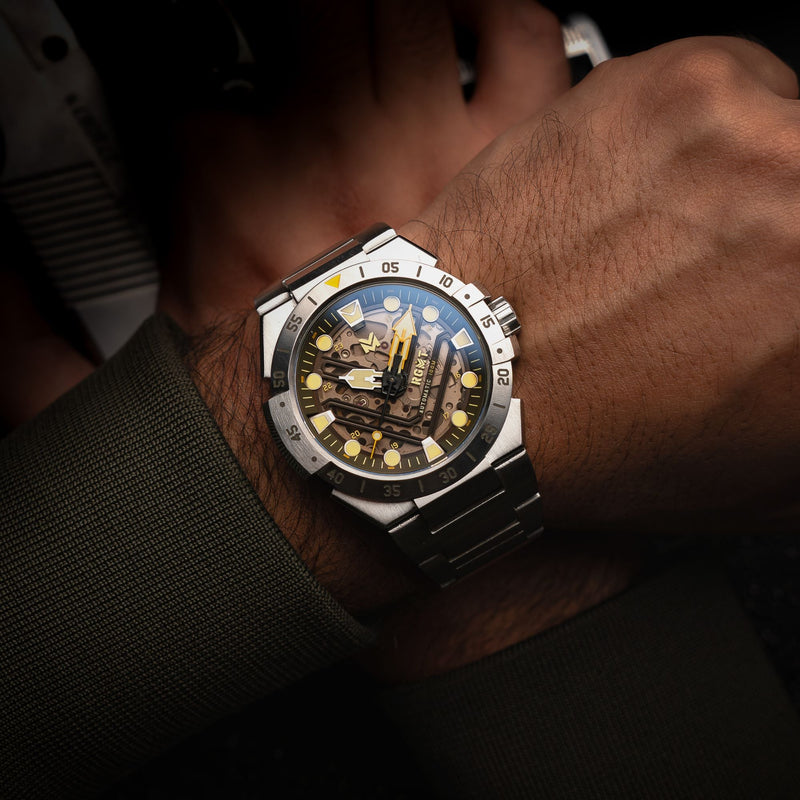 Himars Skeleton Automatic Brown / Stainless Steel Stainless Steel | Brown Dial