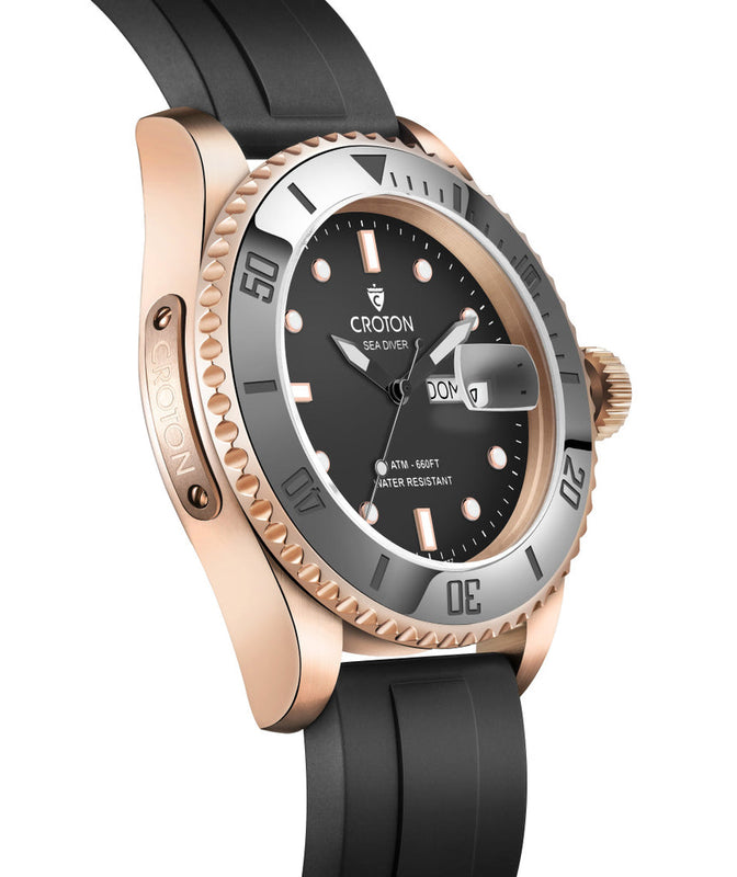 Sea Diver Rose/Black/Black | Black Dial