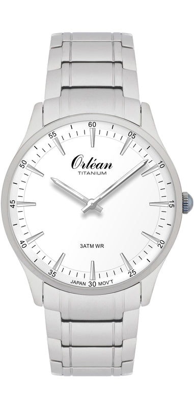 41mm Full Titanium Light Grey | White Dial