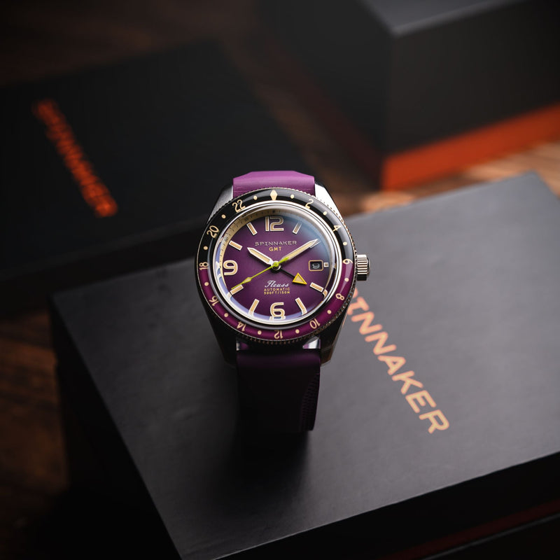 Fleuss GMT Automatic Purple/Stainless Steel | Purple Dial