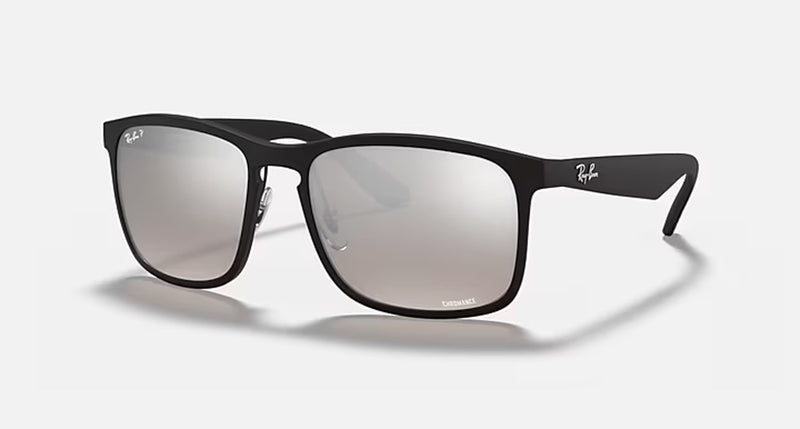 RB4264 CHROMANCE MENS / TECH-CHROMANCE / MATTE BLK - GREY MIRROR SILVER