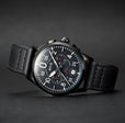 Spitfire Chronograph Black / Black  / Leather | Black Dial