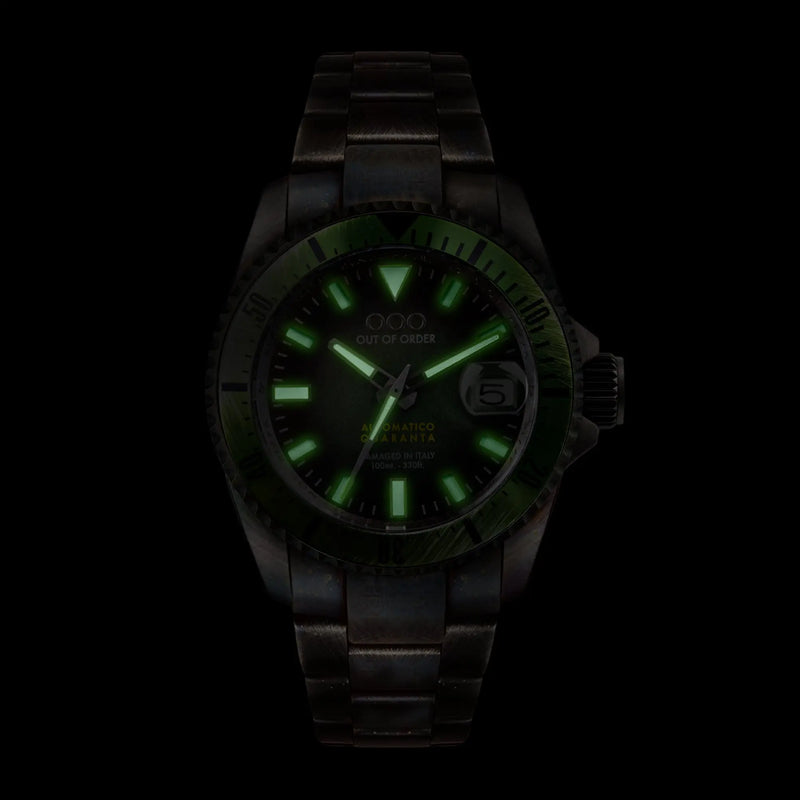 Automatico Quaranta Green Dial Out of Order