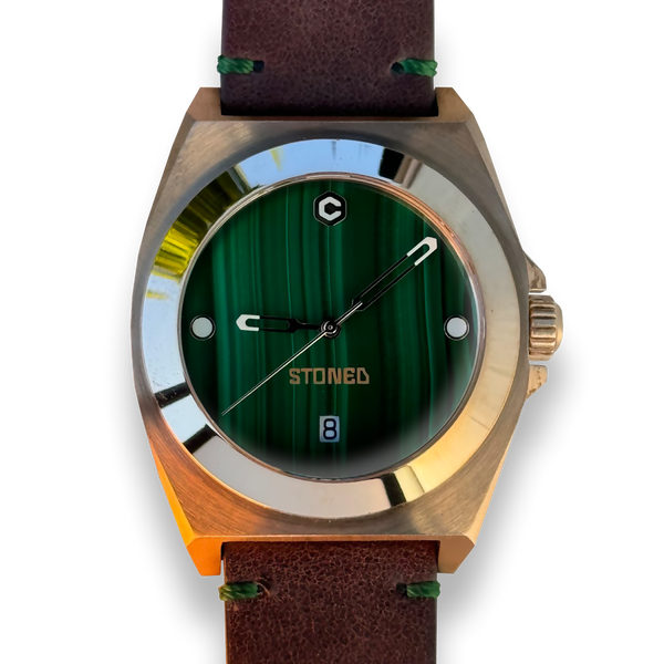STONED COLLECTION MALACHITE | Green Dial